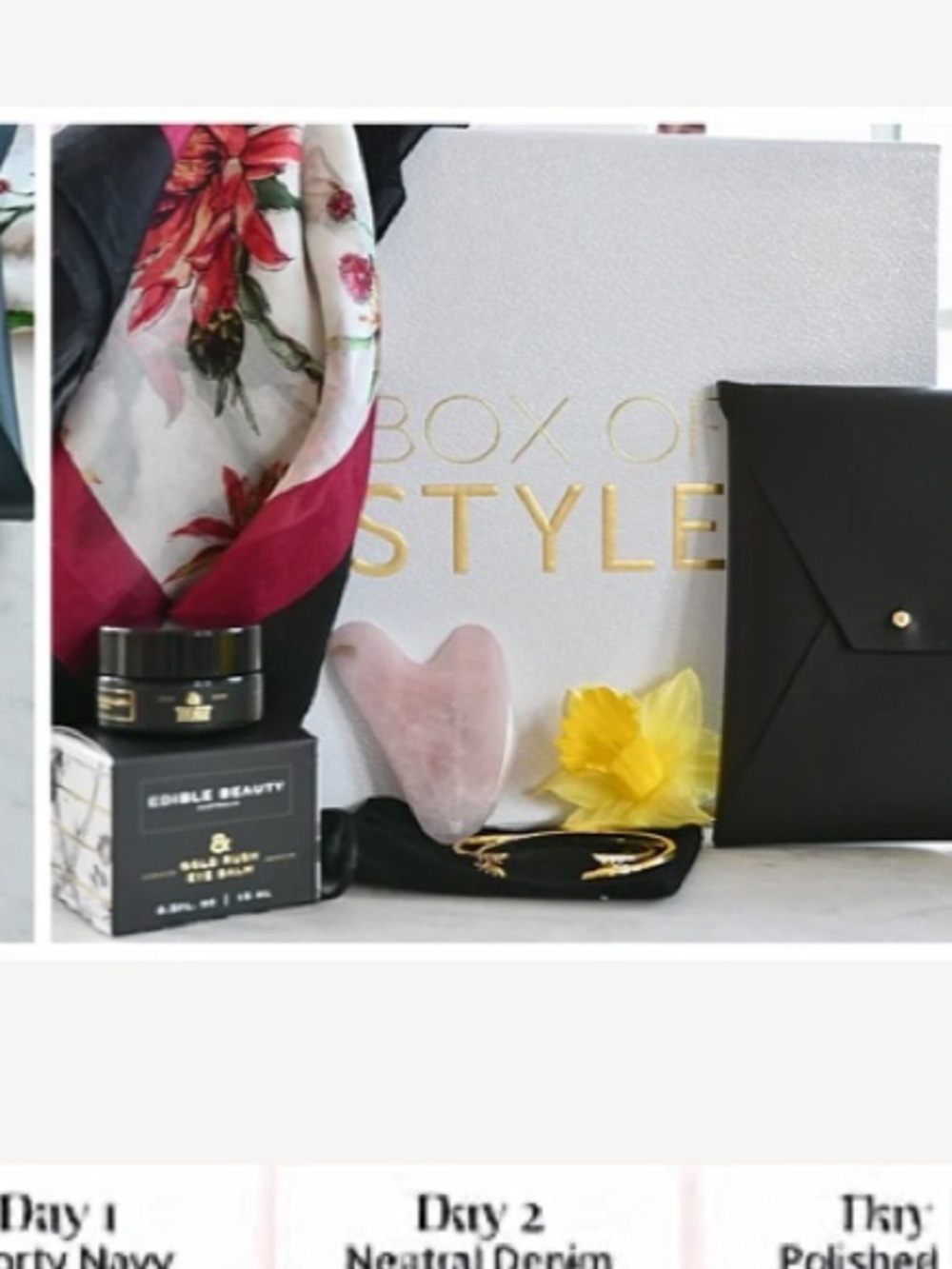 Chan Luu Floral Silk Scarf & Black Envelope Clutch Gift Set Rachel Zoe Box - Picture 4 of 5